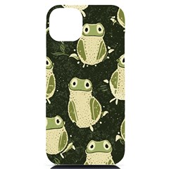 Frog Pattern Iphone 14 Plus Black Uv Print Case by Valentinaart