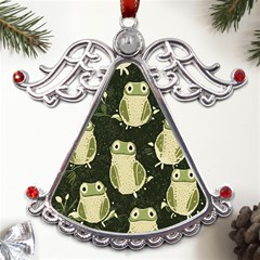 Frog Pattern Metal Angel With Crystal Ornament by Valentinaart