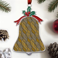 Background-batik Metal Holly Leaf Bell Ornament by nateshop