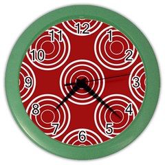 Background-red Color Wall Clock by nateshop