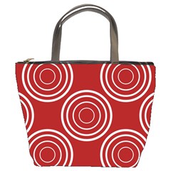 Background-red Bucket Bag by nateshop