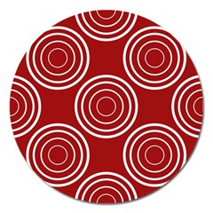 Background-red Magnet 5  (round) by nateshop