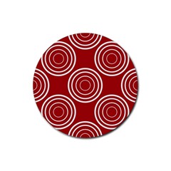 Background-red Rubber Coaster (round) by nateshop