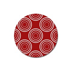 Background-red Magnet 3  (round) by nateshop