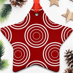 Background-red Star Ornament (two Sides) by nateshop