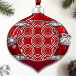 Background-red Metal Snowflake And Bell Red Ornament Front