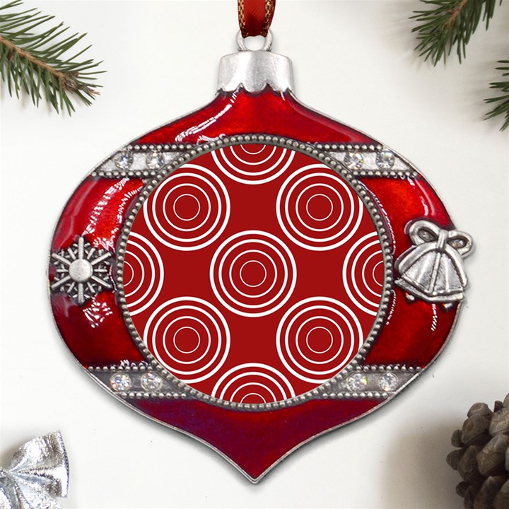 Background-red Metal Snowflake And Bell Red Ornament