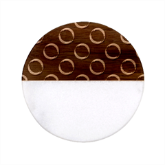 Digital-scrapbooking Classic Marble Wood Coaster (round) 