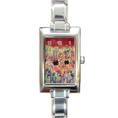 Indonesia-lukisan-picture Rectangle Italian Charm Watch by nateshop