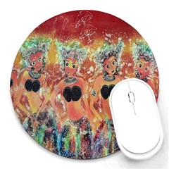 Indonesia-lukisan-picture Round Mousepad by nateshop