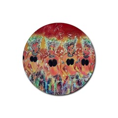 Indonesia-lukisan-picture Rubber Round Coaster (4 Pack) by nateshop