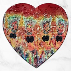 Indonesia-lukisan-picture Jigsaw Puzzle (heart) by nateshop