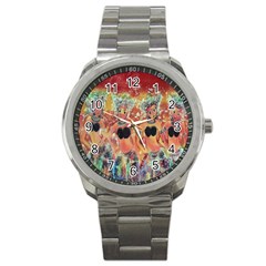 Indonesia-lukisan-picture Sport Metal Watch by nateshop