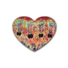 Indonesia-lukisan-picture Rubber Heart Coaster (4 Pack) by nateshop