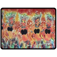 Indonesia-lukisan-picture Fleece Blanket (large) by nateshop