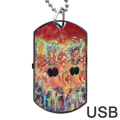 Indonesia-lukisan-picture Dog Tag Usb Flash (two Sides) by nateshop