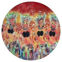 Indonesia-lukisan-picture Round Trivet by nateshop