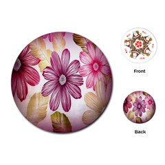 Print-roses Playing Cards Single Design (round)