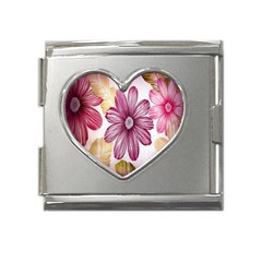 Print-roses Mega Link Heart Italian Charm (18mm) by nateshop