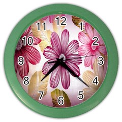 Print-roses Color Wall Clock by nateshop