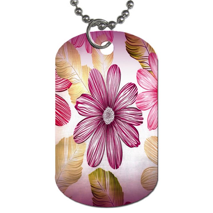 Print-roses Dog Tag (Two Sides)