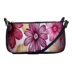 Print-roses Shoulder Clutch Bag by nateshop