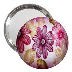 Print-roses 3  Handbag Mirrors by nateshop