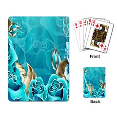 Crystal Butterfly, Floral, Flower, Girly, Gold, Golden, Pretty Playing Cards Single Design (rectangle)