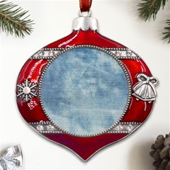 Denim,11 Metal Snowflake And Bell Red Ornament