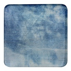 Denim,11 Square Glass Fridge Magnet (4 Pack)