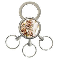 Butterfly Dreams, Bonito, Butterfly, Dream, Flower, Girly 3-ring Key Chain by nateshop