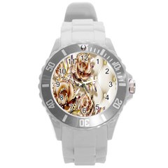 Butterfly Dreams, Bonito, Butterfly, Dream, Flower, Girly Round Plastic Sport Watch (l) by nateshop