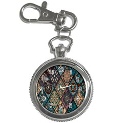 Flower Texture, Background, Colorful, Desenho, Key Chain Watches by nateshop