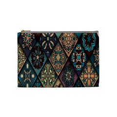 Flower Texture, Background, Colorful, Desenho, Cosmetic Bag (medium) by nateshop