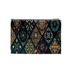 Flower Texture, Background, Colorful, Desenho, Cosmetic Bag (Medium) Back