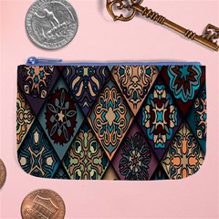 Flower Texture, Background, Colorful, Desenho, Large Coin Purse