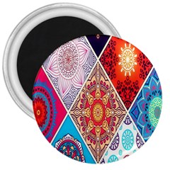 Mandala Pattern, Desenho, Designs, Glitter, Pattern 3  Magnets by nateshop