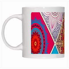 Mandala Pattern, Desenho, Designs, Glitter, Pattern White Mug by nateshop