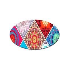 Mandala Pattern, Desenho, Designs, Glitter, Pattern Sticker Oval (10 Pack) by nateshop