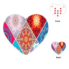 Mandala Pattern, Desenho, Designs, Glitter, Pattern Playing Cards Single Design (heart) by nateshop