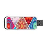 Mandala Pattern, Desenho, Designs, Glitter, Pattern Portable USB Flash (Two Sides) Back