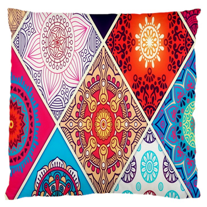 Mandala Pattern, Desenho, Designs, Glitter, Pattern Large Cushion Case (One Side)