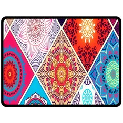 Mandala Pattern, Desenho, Designs, Glitter, Pattern Two Sides Fleece Blanket (large)