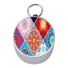 Mandala Pattern, Desenho, Designs, Glitter, Pattern Mini Silver Compasses by nateshop