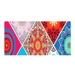 Mandala Pattern, Desenho, Designs, Glitter, Pattern Satin Wrap 35  X 70  by nateshop