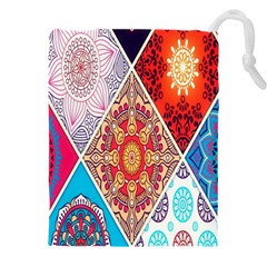 Mandala Pattern, Desenho, Designs, Glitter, Pattern Drawstring Pouch (4xl) by nateshop