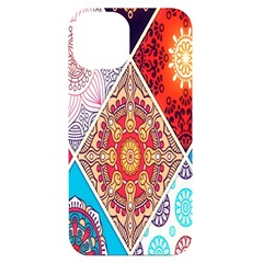 Mandala Pattern, Desenho, Designs, Glitter, Pattern Iphone 14 Black Uv Print Case by nateshop