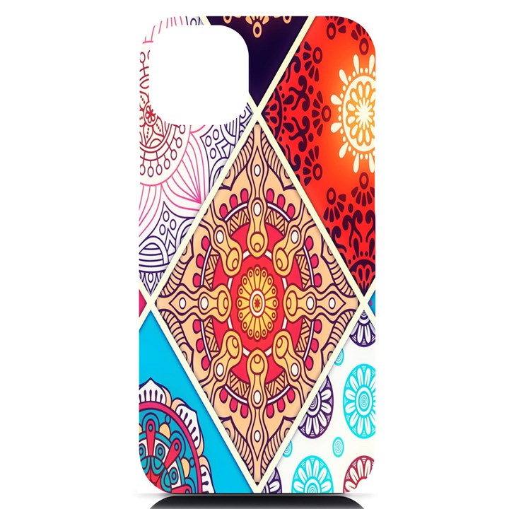 Mandala Pattern, Desenho, Designs, Glitter, Pattern iPhone 14 Plus Black UV Print Case