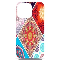 Mandala Pattern, Desenho, Designs, Glitter, Pattern Iphone 14 Pro Max Black Uv Print Case by nateshop