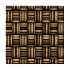 Brown Weaving Texture, Macro, Brown Wickerwork Tile Coaster by nateshop